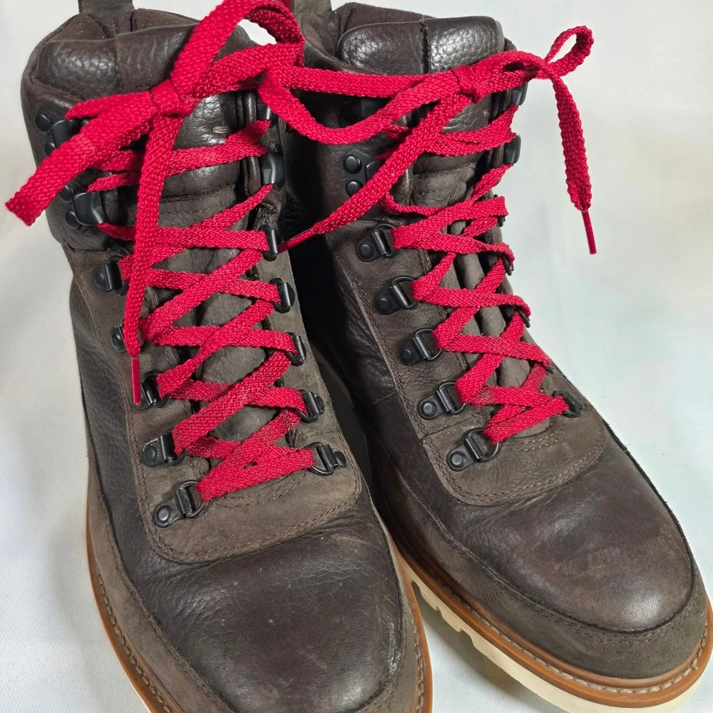COLE HAAN Keaton Waterproof Hiking Boots Men's 11M Brown Leather Lug Sole Trail
